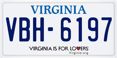 VA license plate VBH6197