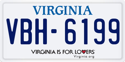 VA license plate VBH6199