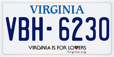 VA license plate VBH6230