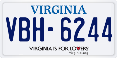 VA license plate VBH6244