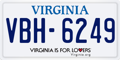 VA license plate VBH6249