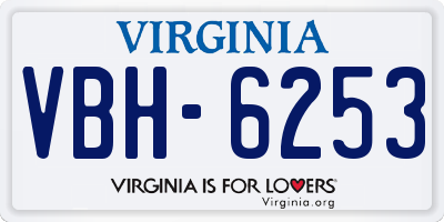VA license plate VBH6253