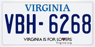 VA license plate VBH6268