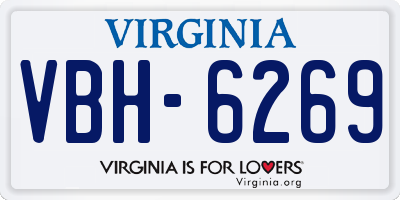 VA license plate VBH6269