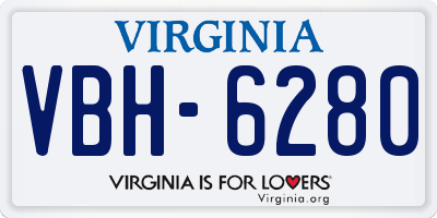 VA license plate VBH6280