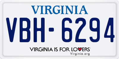 VA license plate VBH6294