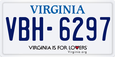 VA license plate VBH6297