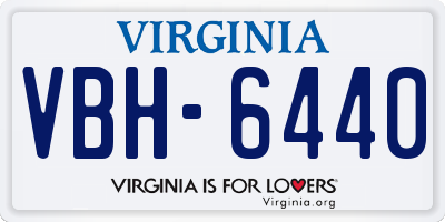 VA license plate VBH6440