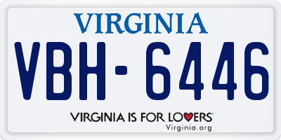 VA license plate VBH6446