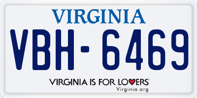 VA license plate VBH6469