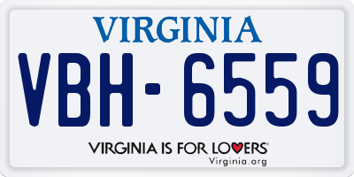VA license plate VBH6559
