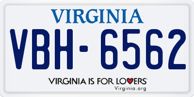 VA license plate VBH6562