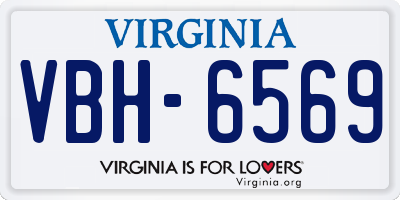 VA license plate VBH6569