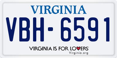 VA license plate VBH6591
