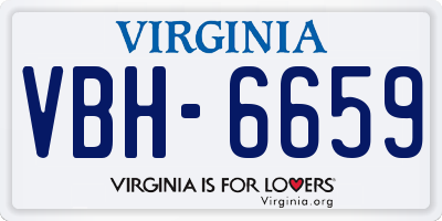 VA license plate VBH6659