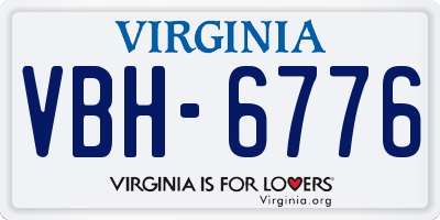 VA license plate VBH6776