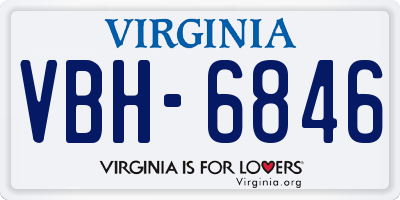 VA license plate VBH6846