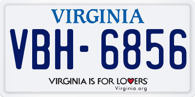 VA license plate VBH6856