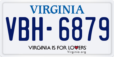 VA license plate VBH6879