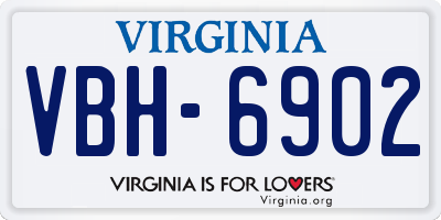 VA license plate VBH6902