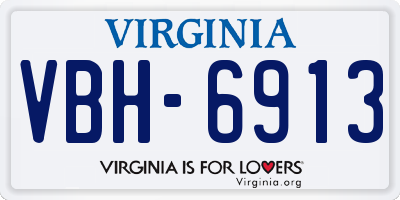 VA license plate VBH6913