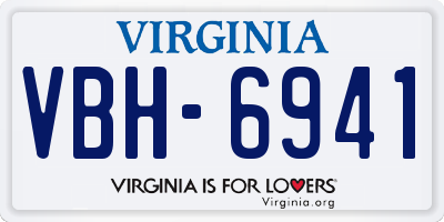 VA license plate VBH6941
