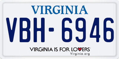 VA license plate VBH6946