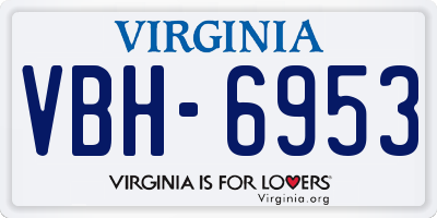 VA license plate VBH6953