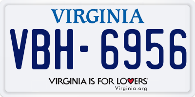VA license plate VBH6956