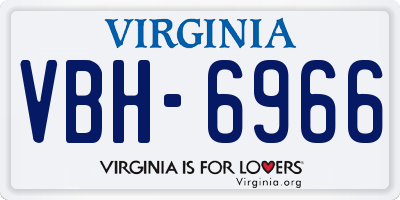 VA license plate VBH6966