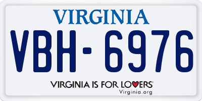VA license plate VBH6976