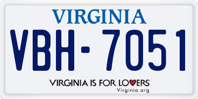 VA license plate VBH7051