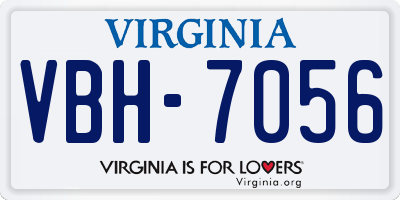 VA license plate VBH7056