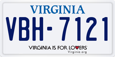 VA license plate VBH7121