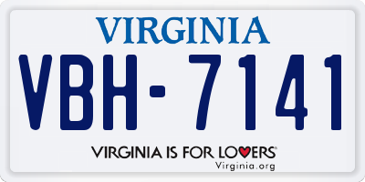 VA license plate VBH7141