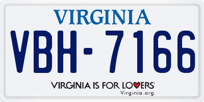 VA license plate VBH7166