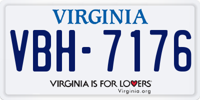 VA license plate VBH7176