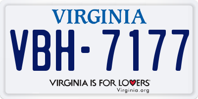 VA license plate VBH7177