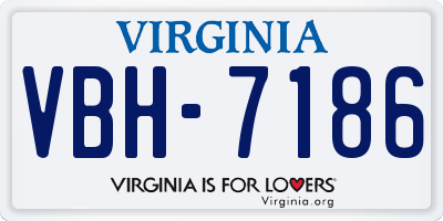 VA license plate VBH7186