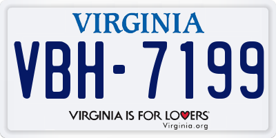 VA license plate VBH7199
