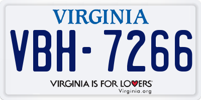 VA license plate VBH7266