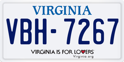 VA license plate VBH7267