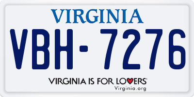 VA license plate VBH7276
