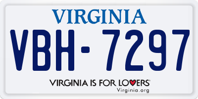 VA license plate VBH7297