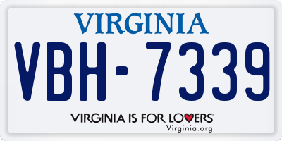 VA license plate VBH7339