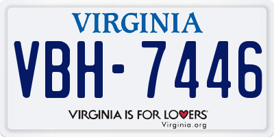 VA license plate VBH7446