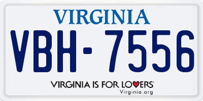 VA license plate VBH7556