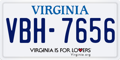 VA license plate VBH7656