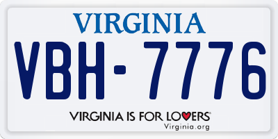 VA license plate VBH7776