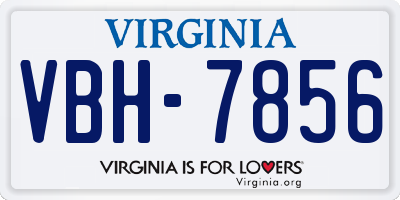 VA license plate VBH7856